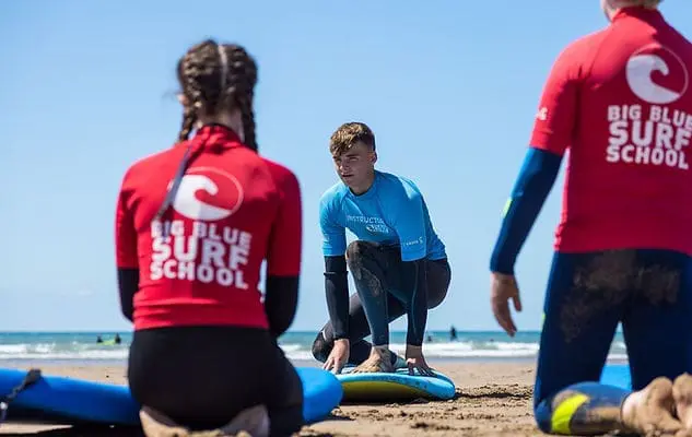 Surfing with Big Blue Surf School
