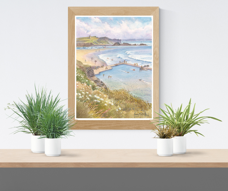 Bude Sea Pool Art Print