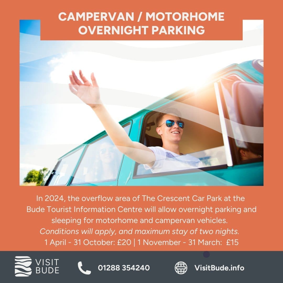 Motorhome and campervan parking in Bude