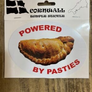 'Powered by Pasties' Cornwall Car Bumper Sticker
