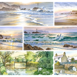 Mounted Watercolour Prints of Bude