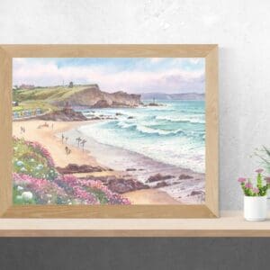 Crooklets Beach, Bude Art Print